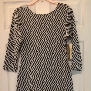 Black & White Herringbone dress